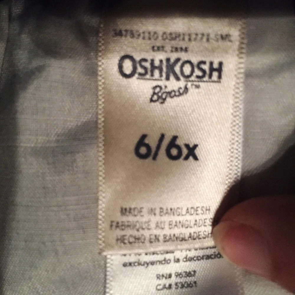 OshKosh B’gosh Girls Black Overalls 6/6X